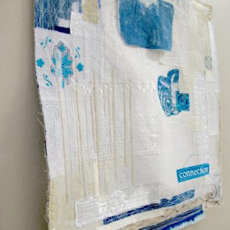 Connection, fabric collage, Nan Genger